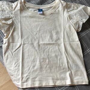 Old Navy Cream Eyelet Puff Sleeve Tee